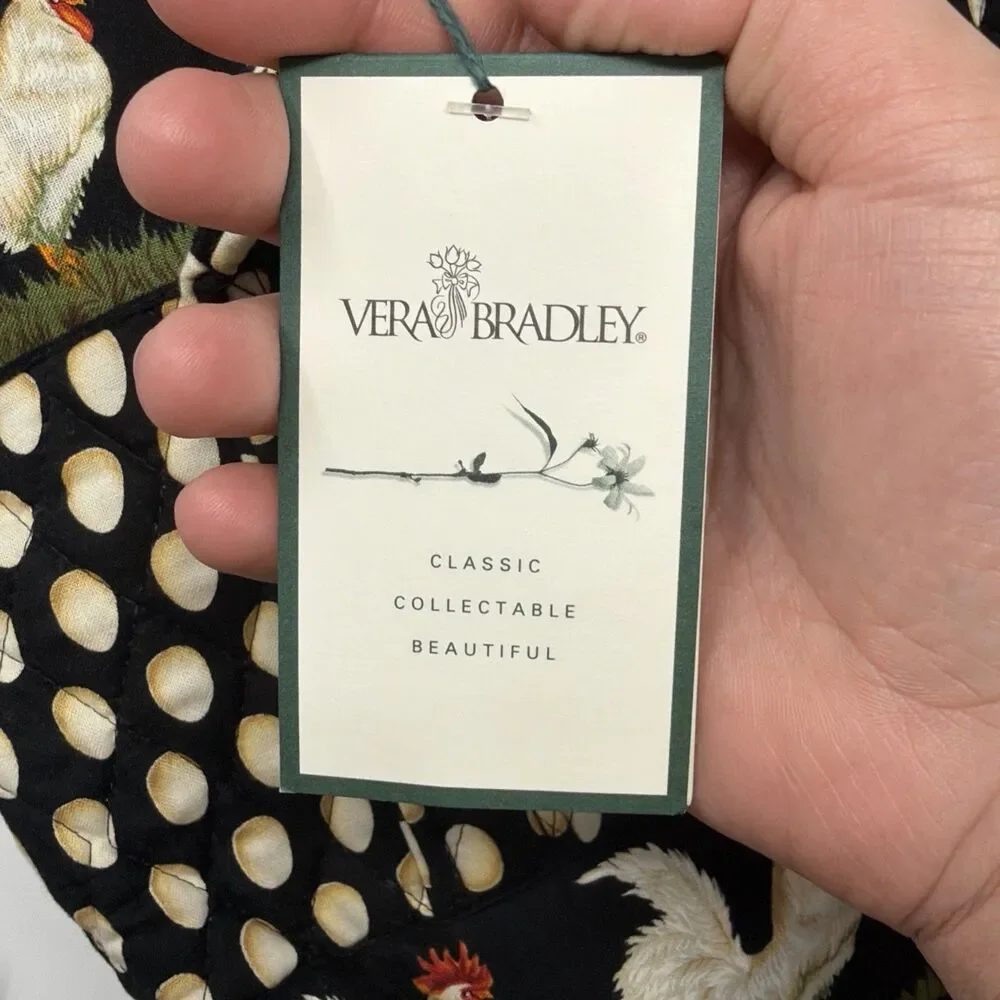 Vintage 1998 Vera Bradley Chanticleer Petite Villager NWT + Glasses Case